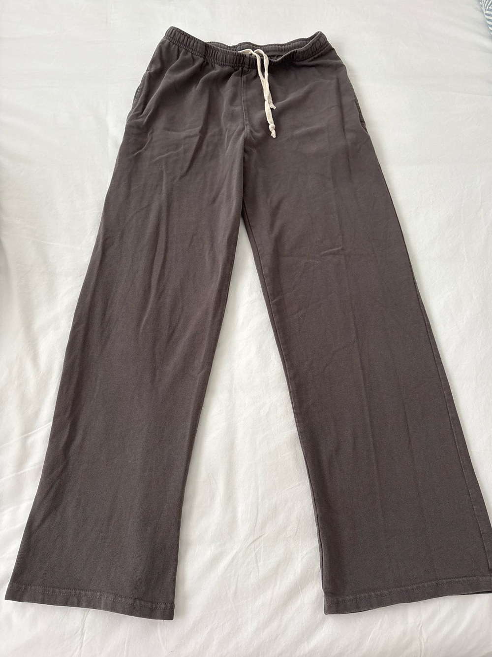 NWOT Brandy Melville Gray Wide-Leg Sweatpants - Picture 8 of 11